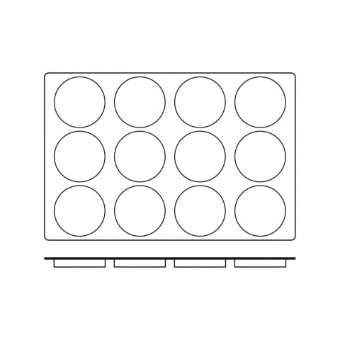 Forma Silicon Disco Monoportii Ø 12 x H 2.2 cm, 12 cavitati, 120 ml (SQ029) [3]