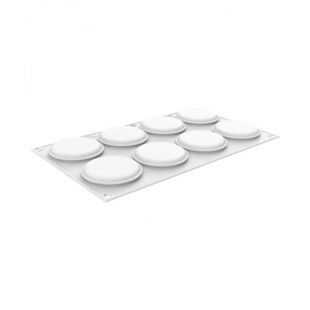 Forme de Silicon Cofetarie - Forma Silicon Discuri Ø 6.4 x H 1.1 cm, 8 cavitati, 35 ml + decupator