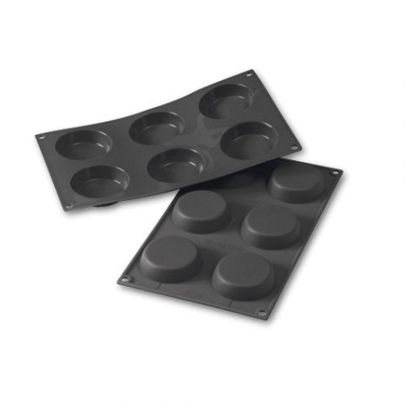 Forme 17.5x30cm Monoportii, Mignon - Forma Silicon Discuri Ø7xH1.7cm, 6 cavitati