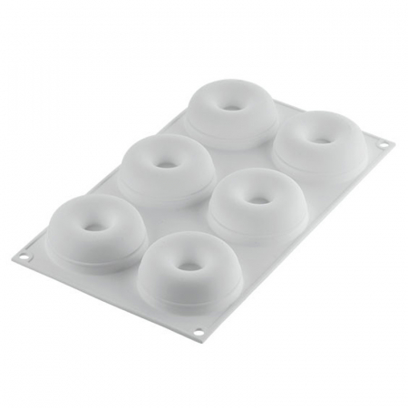 Forme Silicon Monoportii, Mignon - Forma Silicon Donuts Ø 7.2 x H 2.7 cm, 6 cavitati, 80 ml