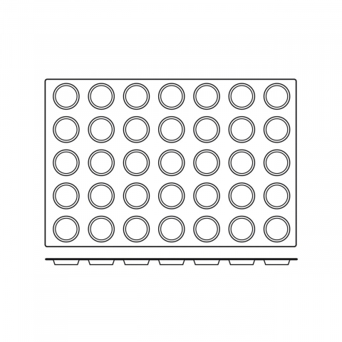 Forma Silicon Florentis Monoportii Ø 6 x H 1.2 cm, 35 cavitati, 33.5 ml (SQ044) [2]