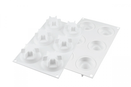 Forme de Silicon Cofetarie - Forma Silicon Game Ø 6.5 x h 4 cm, 6 cavitati (2 forme)