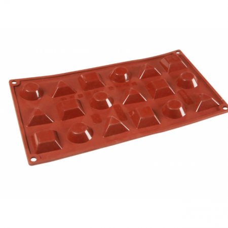 Forme de Silicon Cofetarie - Forma Silicon Geome 4x3.6xh1.2 cm, 18 cavitati