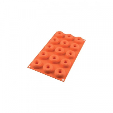 Forme de Silicon Cofetarie - Forma Silicon Gogosi Donuts Mignon Ø 4.5 x H 1.8 cm, 15 cavitati (SF171)