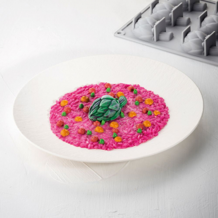 Forme Silicon pentru Decor si Plating - Forma Silicon Gourmand Anghinara 7.4 x 4 x H 3 cm, 9 cavitati