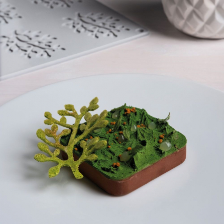 Forme Silicon pentru Decor si Plating - Forma Silicon Gourmand Bonsai 8 x 5.5 x H 0.2 cm, 8 cavitati