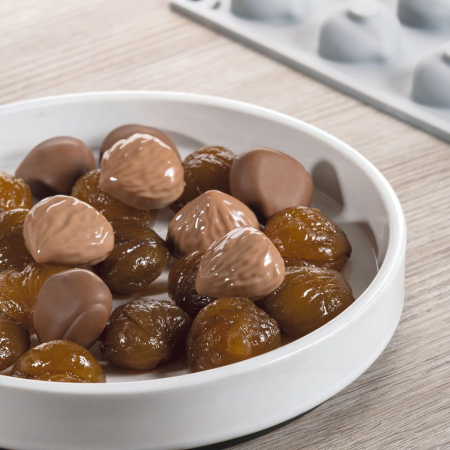 Forme Silicon pentru Decor si Plating - Forma Silicon Gourmand Castane 3.1 x 2.7 x H 1.6 cm, 24 cavitati
