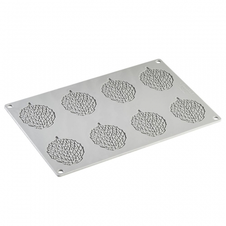 Forme Silicon pentru Decor si Plating - Forma Silicon Gourmand Frunze 7.3 x 5.5 x H 0.2 cm, 8 cavitati