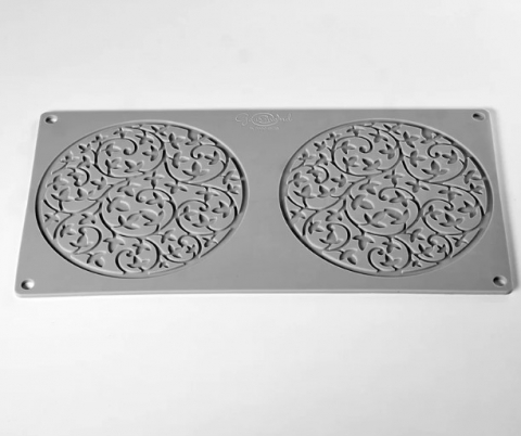 Forme Silicon pentru Decor si Plating - Forma Silicon Gourmand Garden Ø 14 x H 2 cm, 2 cavitati