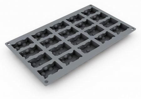 Forme Silicon pentru Decor si Plating - Forma Silicon Gourmand guyere 5 x 3.1 x H 1.8 cm, 20 cavitati