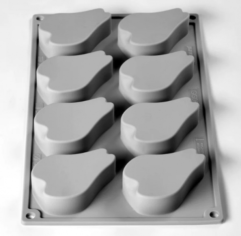 Forme de Silicon Cofetarie - Forma Silicon Gourmand Jumatate de Para 7.5 × 5.4 × H 2.2 cm, 8 cavitati