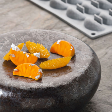 Forme Silicon pentru Decor si Plating - Forma Silicon Gourmand Mandarine 3.8 x 2.2 x H 1.5 cm, 30 cavitati