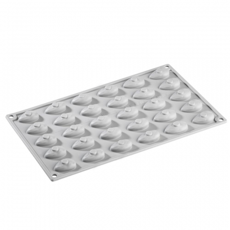 Forme Silicon pentru Decor si Plating - Forma Silicon Gourmand Migdale 3.4 x 2.1 x H 1.1 cm, 30 cavitati
