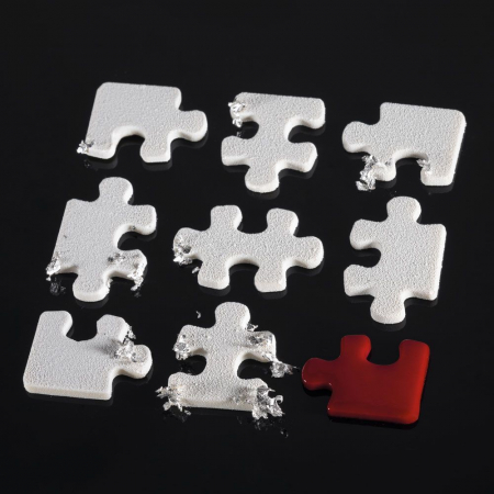 Forme Silicon pentru Decor si Plating - Forma Silicon Gourmand Puzzle 9 x 9 x H 0.4 cm, 18 cavitati