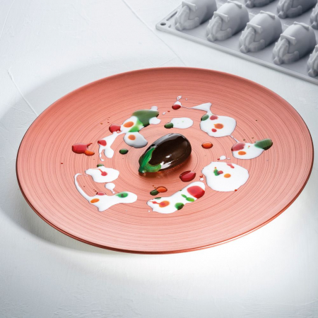 Forme Silicon pentru Decor si Plating - Forma Silicon Gourmand Vanata 6.7 x 3.5 x H 2.5 cm, 12 cavitati