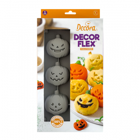 Forme de Silicon Cofetarie - Forma Silicon Halloween Dovlecel 3 modele, 6 cavitati