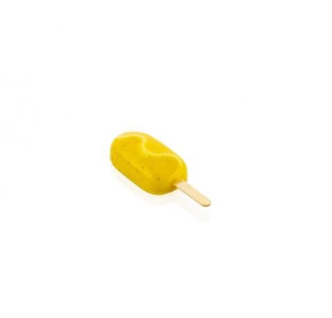 Matrite, Forme Inghetata, Gelaterie - Forma Silicon Inghetata Mini Wave GEL18 3D, 2 forme x 8 cavitati 6.9 x 3.8 x H 2.2 cm, 37 ml, 100 bastonase