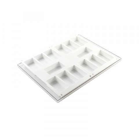 Cofetarie - Ustensile - Forma Silicon Inghetata Sandwich Biscuit, 2 forme silicon x 7 cav. 8.7 x 4.8 x H 4.8 cm, 97 ml (BISC01)