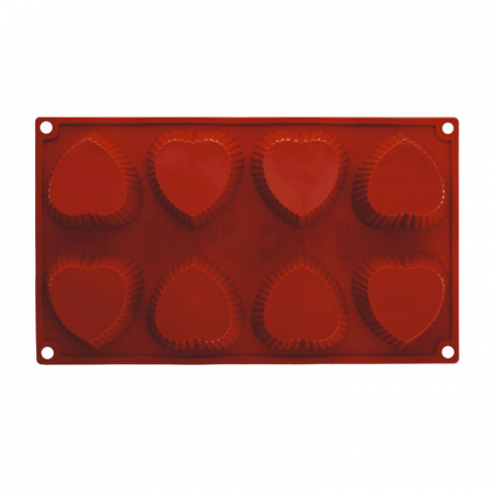 Forma Silicon Inima Muffins, 6.8 x 6.8 x H 3.1 cm, 8 cavitati [2]
