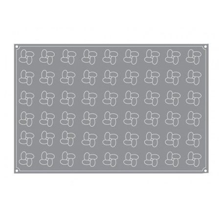 Forme 60x40cm Monoportii, Mignon - Forma Pavoflex 60x40 cm Intriga Ø4xh2.8 cm, 54 cavitati, 25 ml