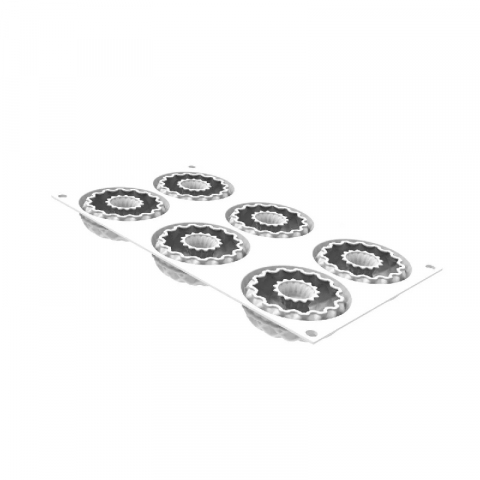 Forma Silicon Kaleido 75 Ø 7.5 x H 2.5 cm, 6 cavitati x 75 ml [2]