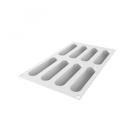 Forma Silicon Kit Ecler 12.2 x 2.6 x H 1.6 cm, 8 cavitati 40 ml + Covoras Microforat 16 cavitati [4]