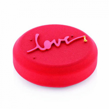 Forme de Silicon Cofetarie - Forma Silicon Love Ø 12 x H 3.5 cm, 360 ml + covoras Love