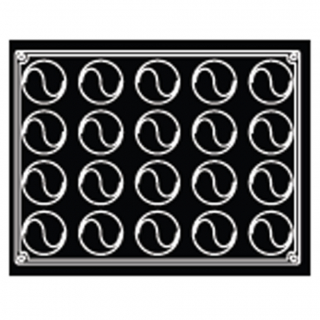 Forme 30x40cm Monoportii, Mignon - Forma Silicon Minge Tenis 3D, Monoportii Ø 5.5 cm, 80 ml, 20 cavitati