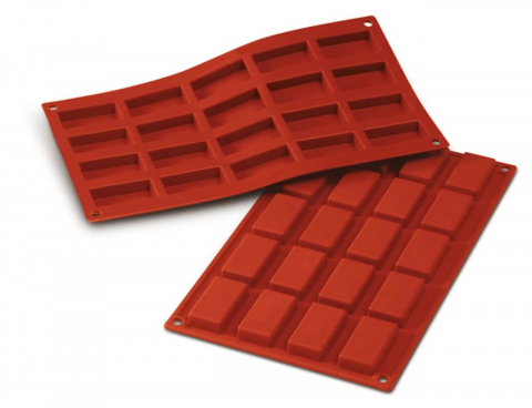 Forme 17.5x30cm Monoportii, Mignon - Forma Silicon Mini Chec 4.9 x 2.6 x H 1.1 cm, 20 cavitati (SF025)
