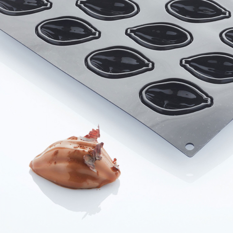 Forme de Silicon Cofetarie - Forma Silicon Mini Fruct Cacao 5.5 x 3.5 x H 2.3 cm, 6 cavitati, 20 ml
