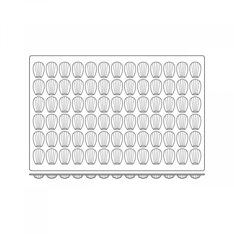 Forma Silicon Mini Madeleine Mignon 4.65 x 3.3 x H 1.45 cm, 78 cavitati, 11 ml (SQ030) [3]