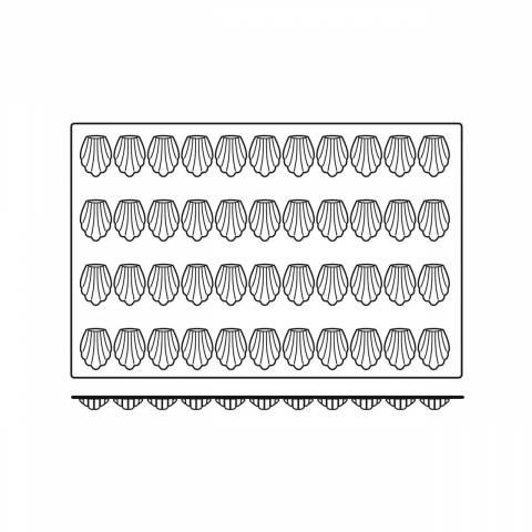 Forma Silicon Mini Madeleine Monoportii 7.7 x 4.45 x H 1.8 cm, 44 cavitati, 32 ml (SQ005) [2]