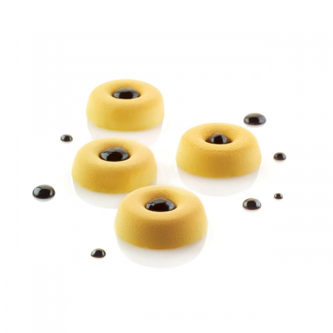 Forme 60x40cm Monoportii, Mignon - Forma Silicon Mini Savarin Mignon Ø 4.1 x H 1.2 cm, 77 cavitati, 12 ml (SQ033)