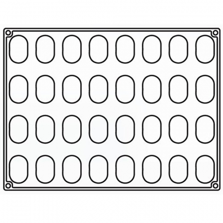 Forme de Silicon Cofetarie - Forma Silicon Miss, Mignon 4.6 x 2.8 x h 2 cm, 18 ml, 32 cavitati