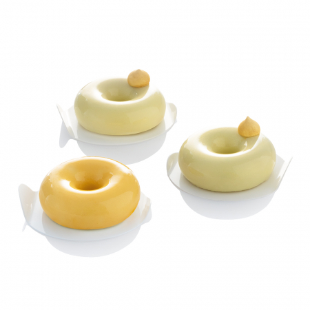 Forme 60x40cm Monoportii, Mignon - Forma Silicon Monoportii Donuts Ø7.5 x H 2.5 cm, 24 cavitati, 90 ml