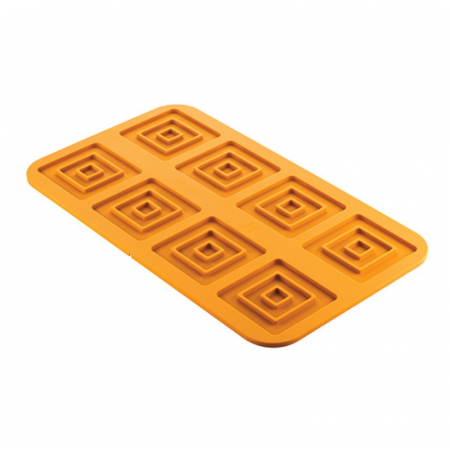 Forme de Silicon Cofetarie - Forma Silicon NaturaE Patrat 3.0 2x2 - 5.6x5.6 - 9.8x9.8 x H 0.5 cm, 8 cavitati