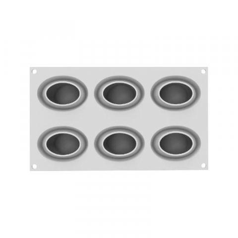 Forme de Silicon Cofetarie - Forma Silicon Nebula 85, 7.5 x 5.2 x H 4.7 cm, 6 cavitati x 85 ml