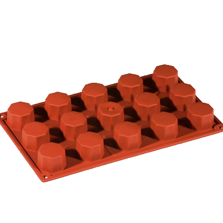 Forme de Silicon Cofetarie - Forma Silicon Octogon Ø3.8xh2.6 cm, 15 cavitati