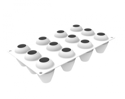 Forma Silicon Ou Ø 4.6 x H 6.3 cm, 12 cavitati x 70 ml [3]