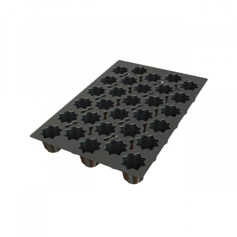 Forme 60x40cm Monoportii, Mignon - Forma Silicon Pandoro Monoportii Ø 7.65 x H 7.4 cm, 30 cavitati, 188 ml (SQ053)