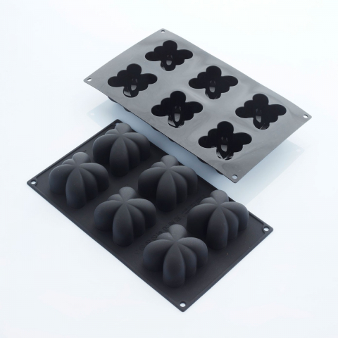Forme de Silicon Cofetarie - Forma Silicon Papillon 5.9 x 6.5 x H 4 cm, 6 cavitati, 110 ml