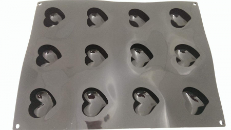 Forme 30x40cm Monoportii, Mignon - Forma Silicon Passion Inima Mini, Monoportii 7.1x6.6xh3.8 cm, 100 ml, 12 cavitati