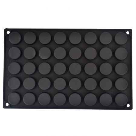 Forme 17.5x30cm Monoportii, Mignon - Forma Silicon Pastille Ø2.7xh1.1cm, 40 cavitati