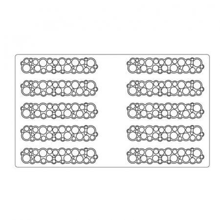 Forma Silicon PavoDecor Cercuri, 10 cavitati 12 x 2.5 x H 0.2 cm, 2.2 ml [3]
