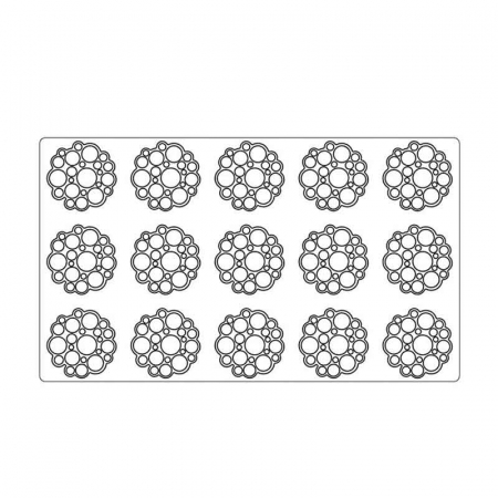 Forma Silicon PavoDecor Cercuri Forma Rotunda, 15 cavitati Ø 5 x H 0.2 cm, 2.1 ml [3]