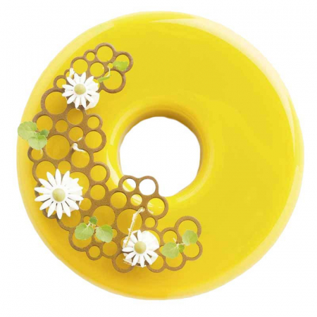 Forme Silicon pentru Decor si Plating - Forma Silicon PavoDecor Cercuri Forma Semiluna, 3 cavitati 13.8 x 8.4 x H 0.2 cm, 5.6 ml