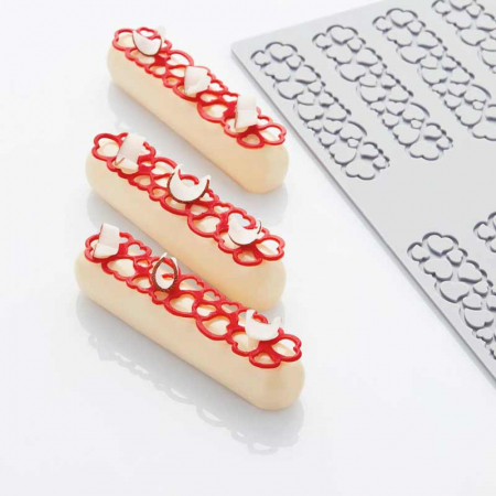 Forma Silicon PavoDecor Inima Forma Alungita, 10 cavitati 12 x 2.7 x H 0.2 cm, 2.6 ml [3]