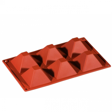 Forme 17.5x30cm Monoportii, Mignon - Forma Silicon Piramida 7.1x7.1xh4 cm, 6 cavitati