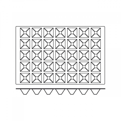 Forma Silicon Piramida Monoportii 6.5 x 6.5 x H 3.5 cm, 35 cavitati, 61 ml, (SQ010) [2]