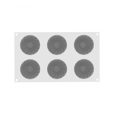 Forma Silicon Pleincoeur Rotund Ø 7 x H 4.8 cm, 6 cavitati x 142 ml [3]